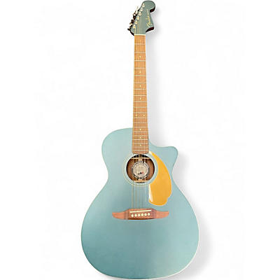 Used Fender Newporter Player Blue Acoustic Electric Guitar