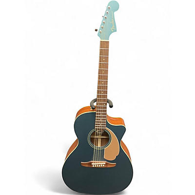 Used Fender Newporter Player Blue Acoustic Electric Guitar