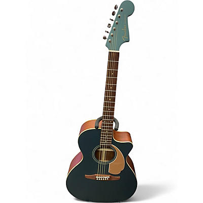 Used Fender Newporter Player Blue Acoustic Electric Guitar