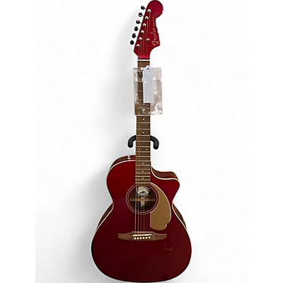 Fender Used Fender Newporter Player Midnight Wine Acoustic Electric Guitar