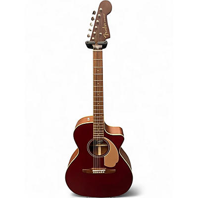 Used Fender Newporter Player Midnight Wine Acoustic Electric Guitar