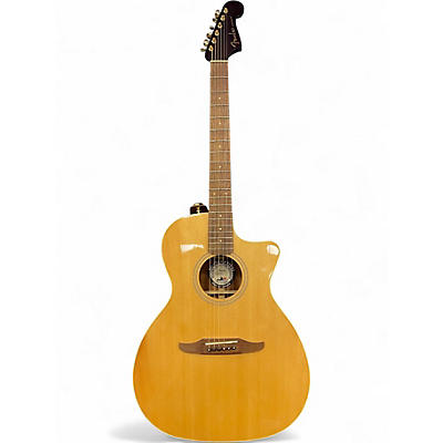 Used Fender Newporter Player Natural Acoustic Electric Guitar