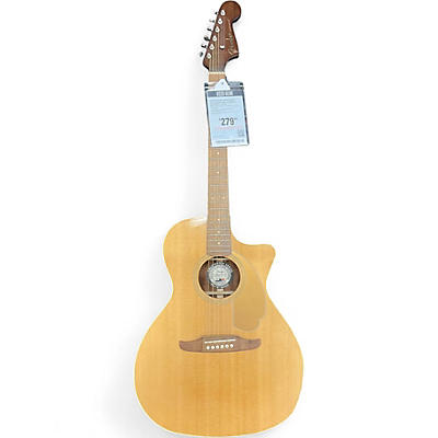 Used Fender Newporter Player Natural Acoustic Electric Guitar