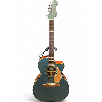 Used Fender Newporter Player Ocean Teal Acoustic Electric Guitar