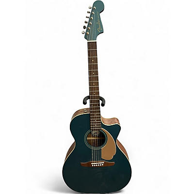 Used Fender Newporter Player Ocean Teal Acoustic Electric Guitar