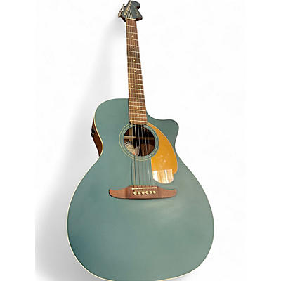 Used Fender Newporter Player Ocean Teal Acoustic Electric Guitar