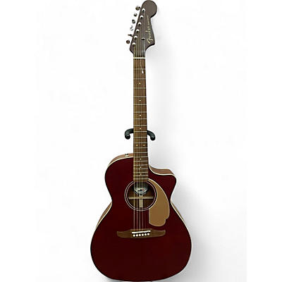 Fender Used Fender Newporter Player Red Acoustic Electric Guitar