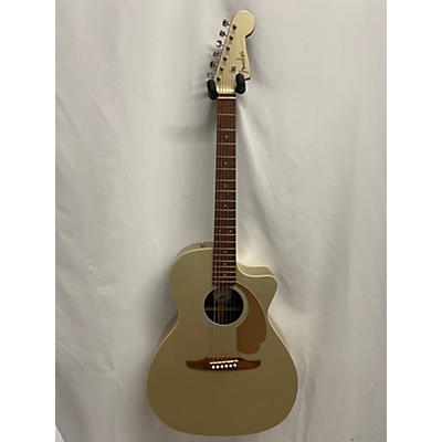 Fender Used Fender Newporter Player Sage Green Metallic Acoustic Electric Guitar