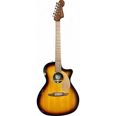 Used Fender Newporter Player Sunburst Acoustic Electric Guitar
