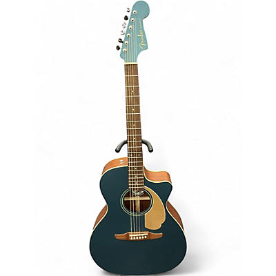 Used Fender Newporter Player TEAL Acoustic Electric Guitar