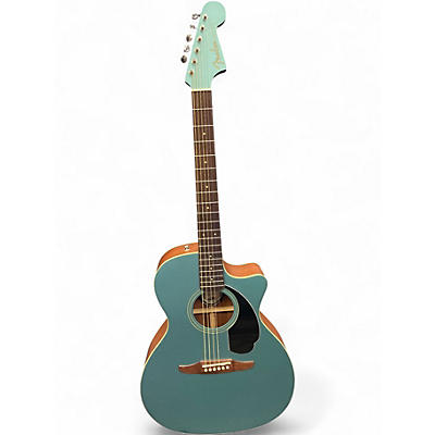 Used Fender Newporter Player TEAL BLUE Acoustic Electric Guitar