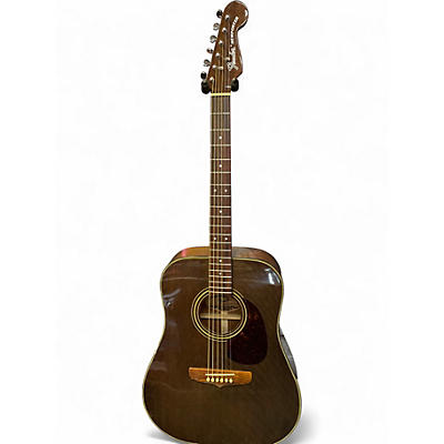 Used Fender Newporter Player Trans Brown Acoustic Electric Guitar