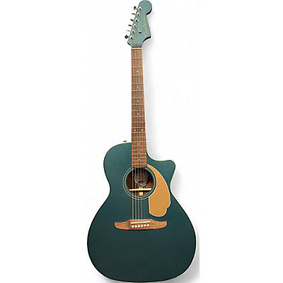 Fender Used Fender Newporter Player ocean teal Acoustic Electric Guitar