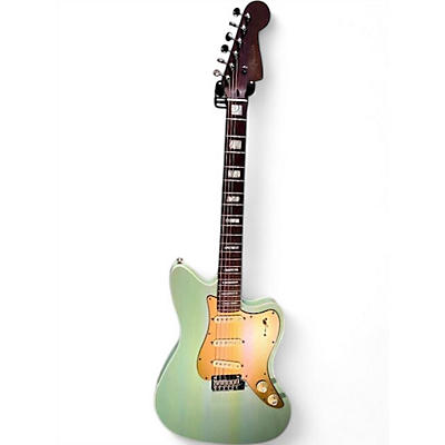 Used Fender PARALLEL UNIVERSE II JAZZ STRAT DELUXE Surf Green Solid Body Electric Guitar