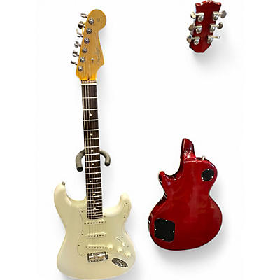 Used Fender PARTSACASTER STRATOCASTER Alpine White Solid Body Electric Guitar