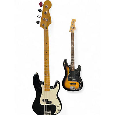 Used Fender PLAYER II PRECISION BASS Black and White Electric Bass Guitar