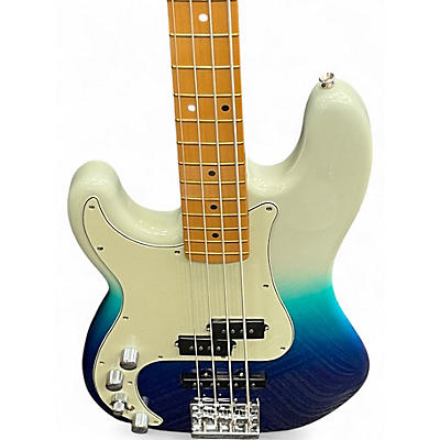 Used Fender PLAYER PLUS ACTIVE PRECISION BASS LEFT HANDED BEL AIR BLUE Electric Bass Guitar