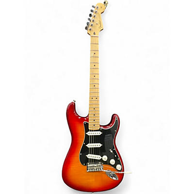 Used Fender PLAYER STRATOCASTER PLUS Heritage Cherry Sunburst Solid Body Electric Guitar