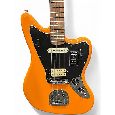 Used Fender PLAYERS SERIES JAGUAR Trans Orange Solid Body Electric Guitar