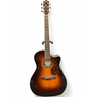Used Fender PM-4CE Auditorium Limited Vintage Natural Acoustic Electric Guitar