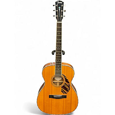 Used Fender PO-220E Natural Acoustic Electric Guitar