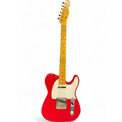 Used Fender POST MOD TELECASTER JOURNEYMAN Red Solid Body Electric Guitar