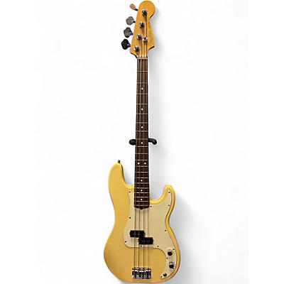 Used Fender PRECISION BASS USA Yellow Electric Bass Guitar