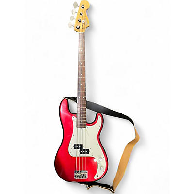Used Fender PRECISION Candy Apple Red Metallic Electric Bass Guitar