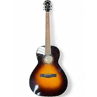 Used Fender PS220 parlor  3 Tone Sunburst Acoustic Electric Guitar