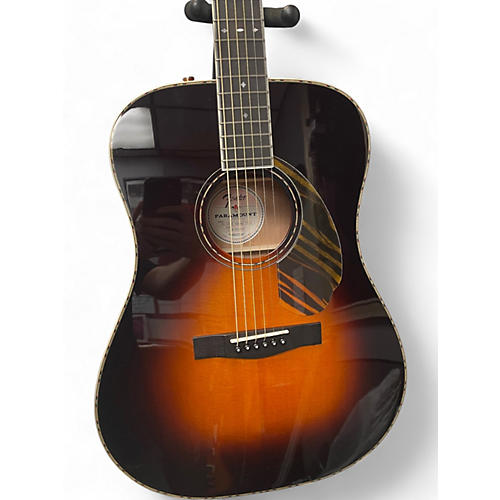 Used Fender Paramount PD-220e 3 Color Vintage Sunburst Acoustic Guitar 3 Color Vintage Sunburst