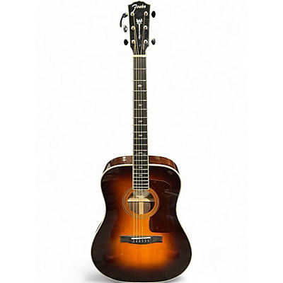 Used Fender Paramount PM-1 Deluxe Vintage Sunburst Acoustic Electric Guitar