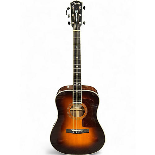 Used Fender Paramount PM-1 Deluxe Vintage Sunburst Acoustic Electric Guitar Vintage Sunburst