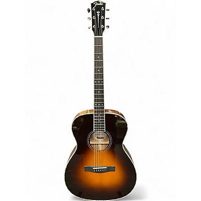 Used Fender Paramount PO-220E Orchestra 3 Tone Vintage Sunburst Acoustic Electric Guitar