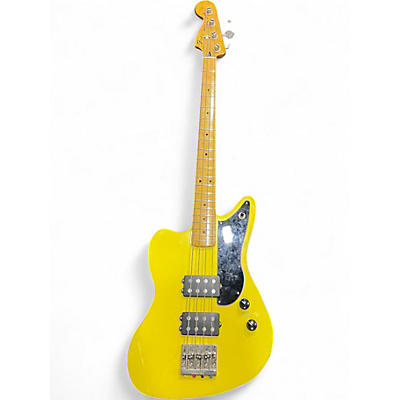 Used Fender Pawn Shop Reverse Jaguar Bass TV Yellow Electric Bass Guitar