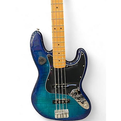 Used Fender Player II Jazz Bass Plus Top Blue Burst Electric Bass Guitar Blue Burst