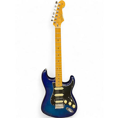 Used Fender Player II Stratocaster HSS Plus Top Maple Fingerboard Blue Burst Solid Body Electric Guitar Blue Burst