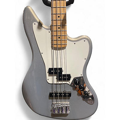 Used Fender Player Jaguar Bass Silver Electric Bass Guitar