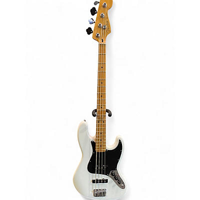 Used Fender Player Jazz Bass Black and White Electric Bass Guitar