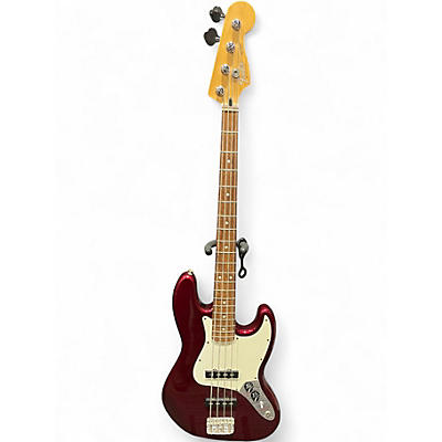 Used Fender Player Jazz Bass Candy Apple Red Metallic Electric Bass Guitar