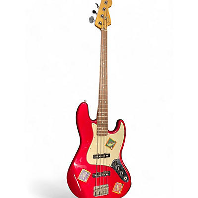 Fender Used Fender Player Jazz Bass Chrome Red Electric Bass Guitar