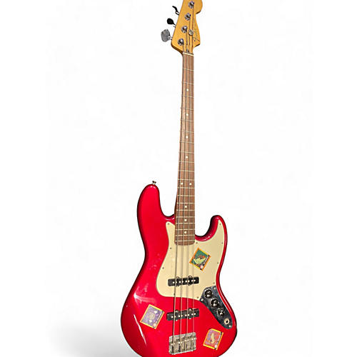 Fender Used Fender Player Jazz Bass Chrome Red Electric Bass Guitar Chrome Red