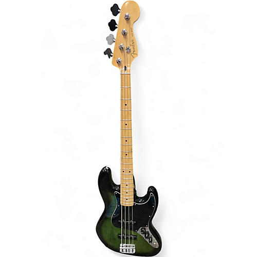 Used Fender Player Jazz Bass GREEN BURST Electric Bass Guitar GREEN BURST