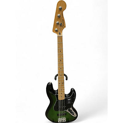 Used Fender Player Jazz Bass GREEN BURST Electric Bass Guitar