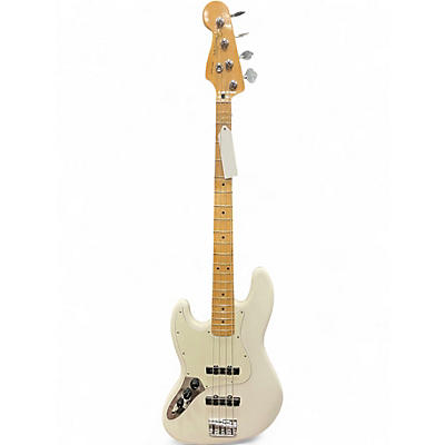 Used Fender Player Jazz Bass Left Handed Alpine White Electric Bass Guitar