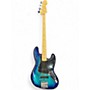 Used Fender Player Jazz Bass Limited-Edition Plus Top Blue Burst Electric Bass Guitar Blue Burst