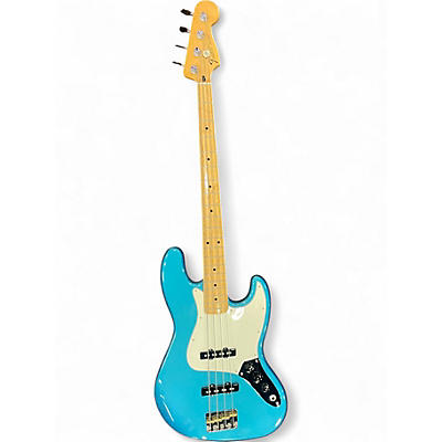Used Fender Player Jazz Bass Metallic Aqua Marine Electric Bass Guitar