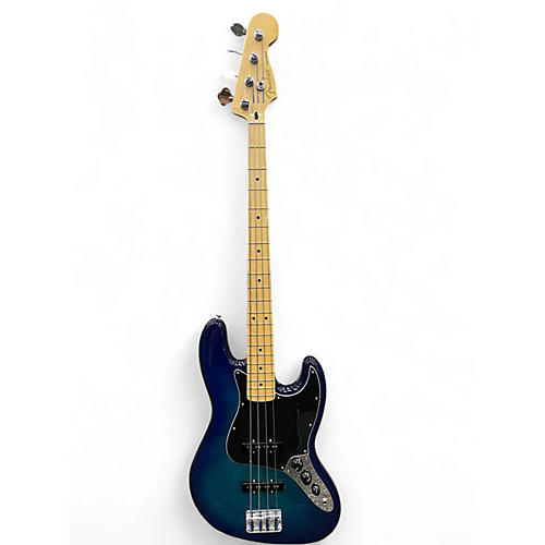 Used Fender Player Jazz Bass Plus Top Blue Burst Electric Bass Guitar Blue Burst