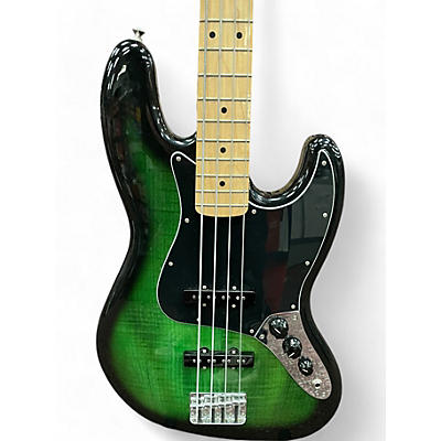 Used Fender Player Jazz Bass Plus Top Green Electric Bass Guitar