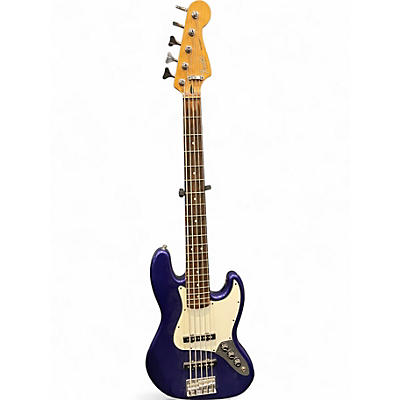 Used Fender Player Jazz Bass V Blue Electric Bass Guitar