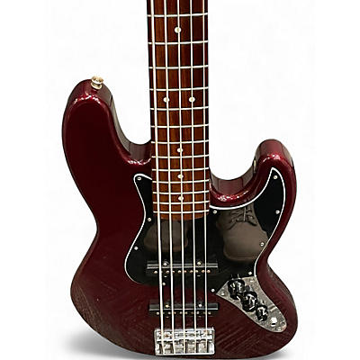 Used Fender Player Jazz Bass V Oxblood Electric Bass Guitar